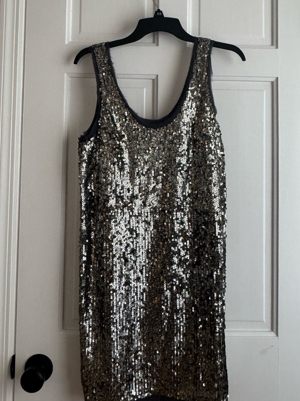 Velvet by Graham & Spencer Silver Sequin Tank Dress